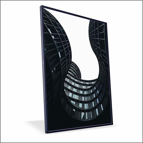 Imagem de Quadro Prédio Desconstruido Canvas Com Vidro