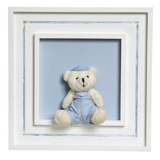 Imagem de Quadro Príncipe Com Urso Boné Quarto Bebê Infantil Menino