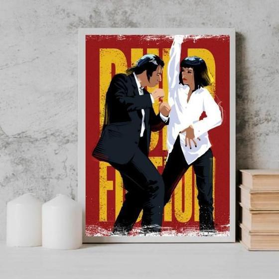 Imagem de Quadro Pulp Fiction Dancing 45X34Cm - Com Vidro Branca