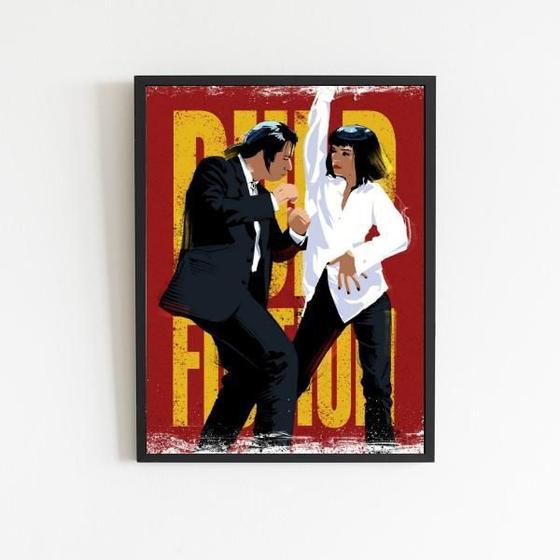 Imagem de Quadro Pulp Fiction Dancing 45X34Cm Preta