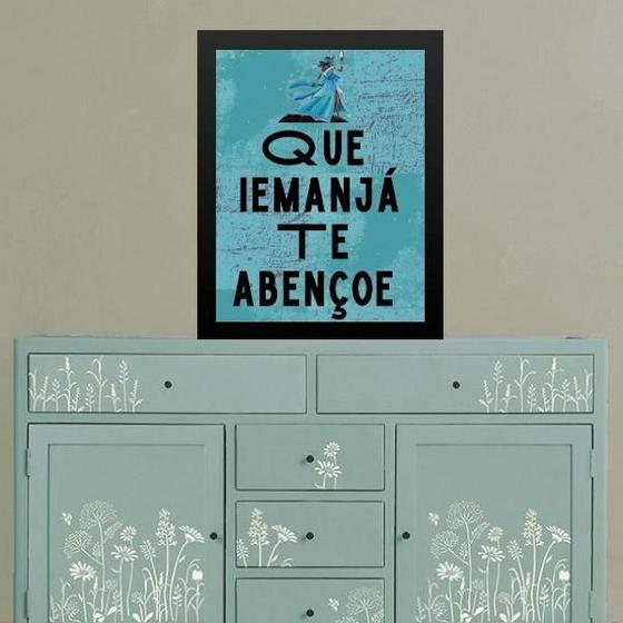 Imagem de Quadro Que Iemanjá Te Abençoe 33X24Cm - Com Vidro