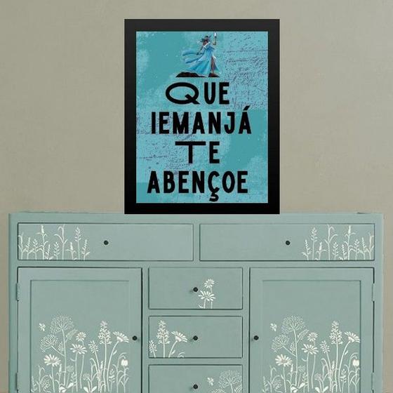 Imagem de Quadro Que Iemanjá Te Abençoe 45x34cm - com vidro