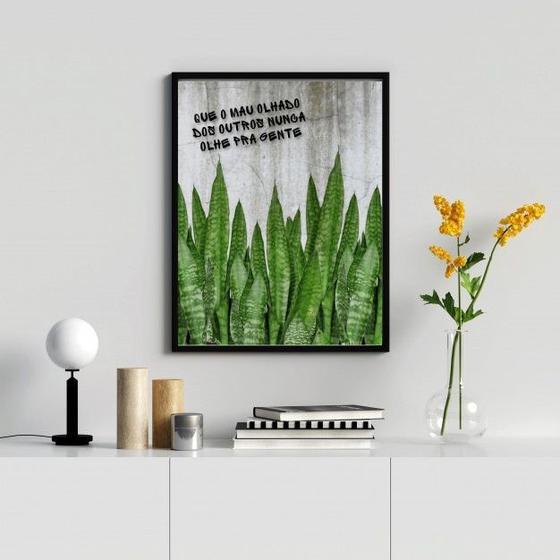 Imagem de Quadro Que O Mau Olhado Dos Outros Não Olhe Pra Gente 45x34cm - com vidro