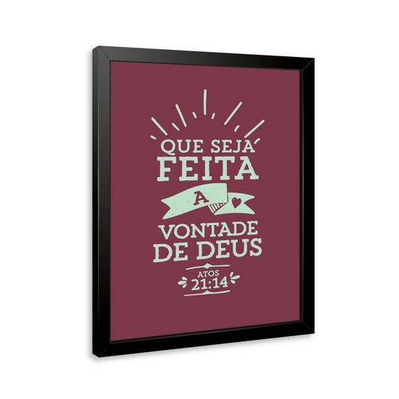 Imagem de Quadro Que Seja Feita a Vontade De Deus 33x24cm - com vidro