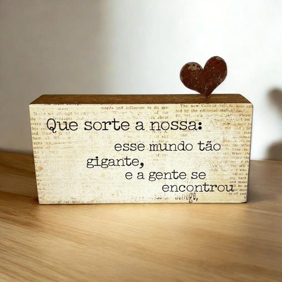 Imagem de Quadro "Que sorte a nossa"