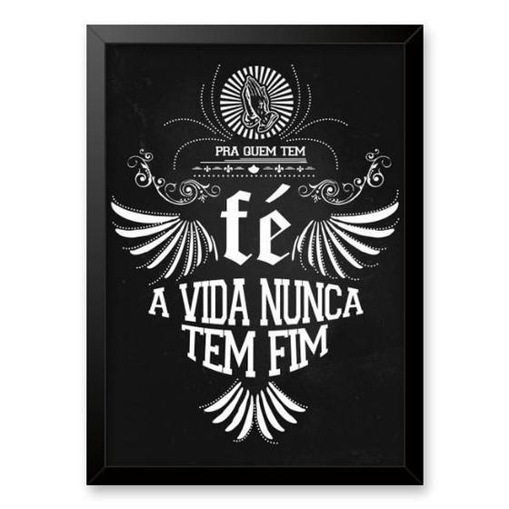 Imagem de Quadro Rappa - Pra Quem Tem Fé 24X18Cm - Com Vidro