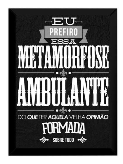 Imagem de Quadro Raul Seixas Frase Trecho Musica Metamorfose Ambulante