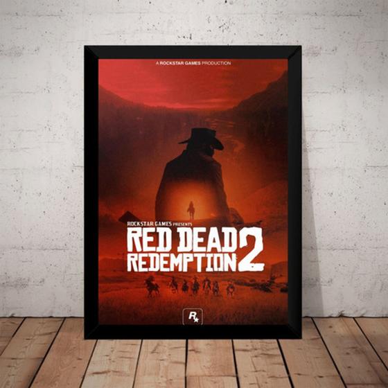 Imagem de Quadro Red Dead Redemption 2 Game Arte Poster Moldurado