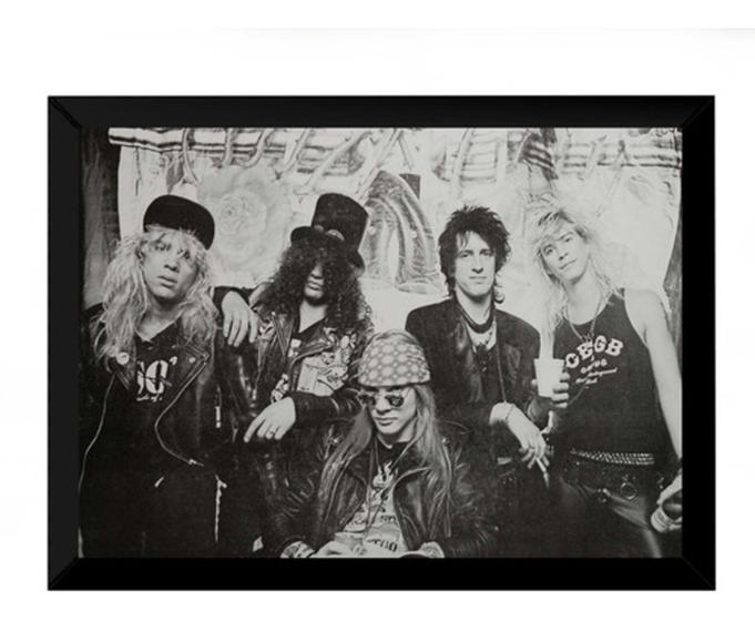 Imagem de Quadro Rock Banda Guns N' Roses Foto Moldura 42x29cm