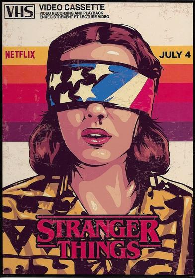 Imagem de Quadro rock stranger things 4 de julho-n