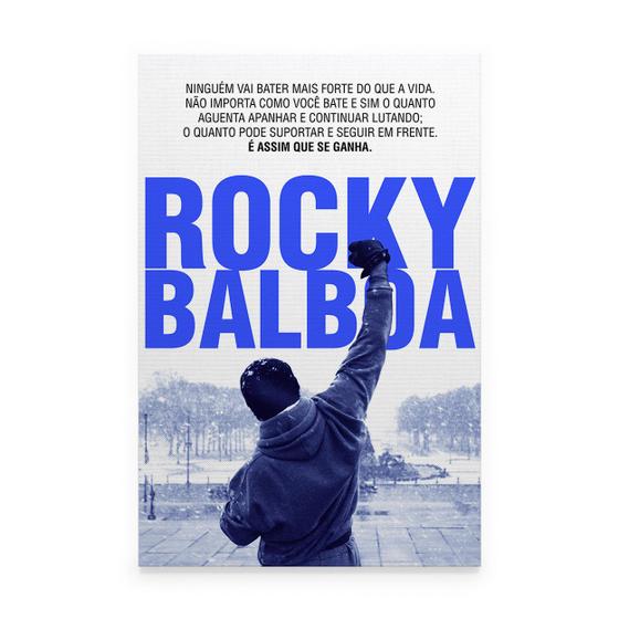 Imagem de Quadro Rocky Balboa Frase De Impacto Motivacional Para Escritório Decorativo Moderno - Bimper