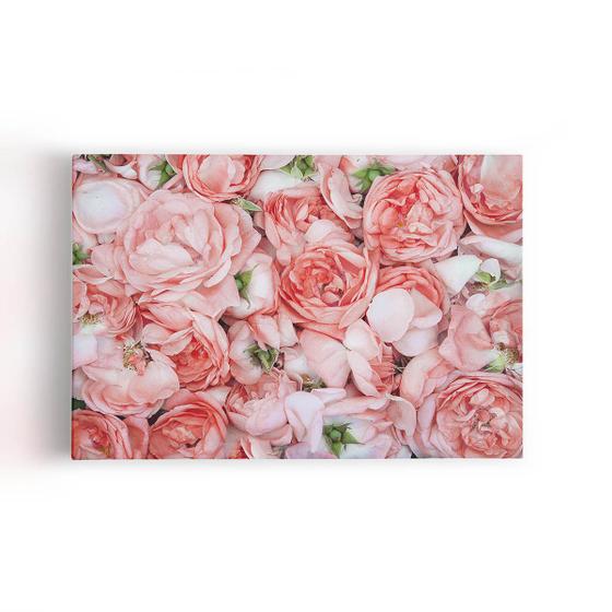 Imagem de Quadro Rosas Flores Plantas Decorativo Canvas 60x40cm