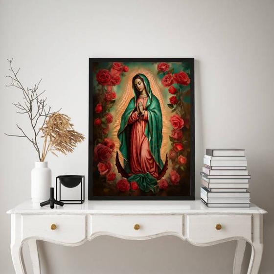 Imagem de Quadro Sacro Nossa Senhora De Guadalupe 24x18cm