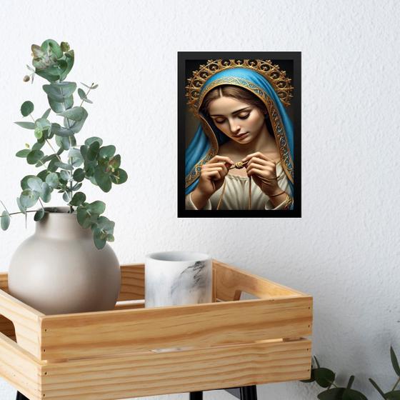 Imagem de Quadro Sacro Nossa Senhora Desatadora Dos Nós 24x18cm - com vidro