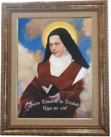 Imagem de Quadro Santa Elisabeth Da Trindade, Mod.01, 30X25cm. Angelus