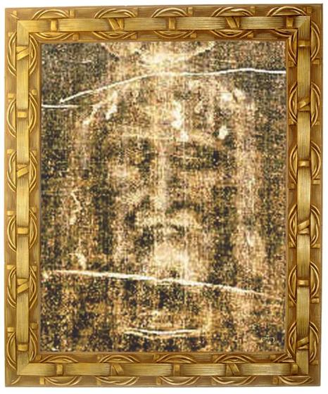 Imagem de Quadro Santo Sudário de Turin, Mod. 01, Tam.30x25cm. Angelus