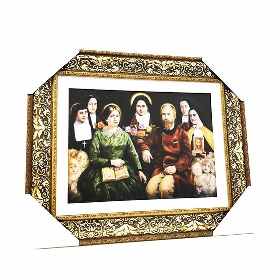 Imagem de Quadro São Luís e Santa Zélia Pais de Santa Terezinha Moldura Luxo 75 cm x 55 cm