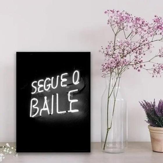 Imagem de Quadro Segue o Baile 45x34cm - Vidro - Preto