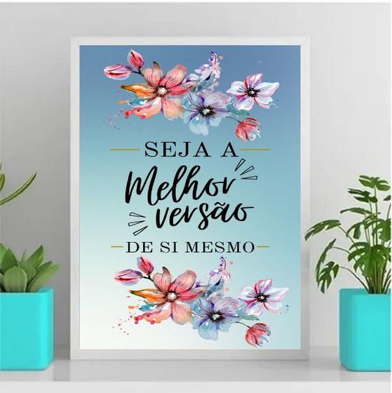 Imagem de Quadro Seja A Melhor VersãoDeSí 24x18cm - com vidro