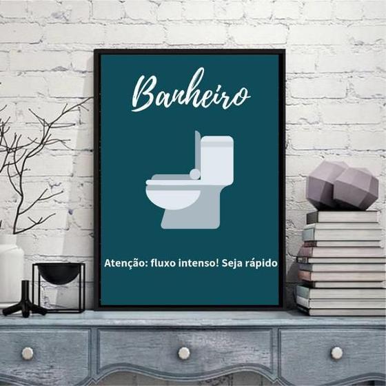 Imagem de Quadro Sinalizador Banheiro Unissex Bar 45X34Cm - Com Vidro