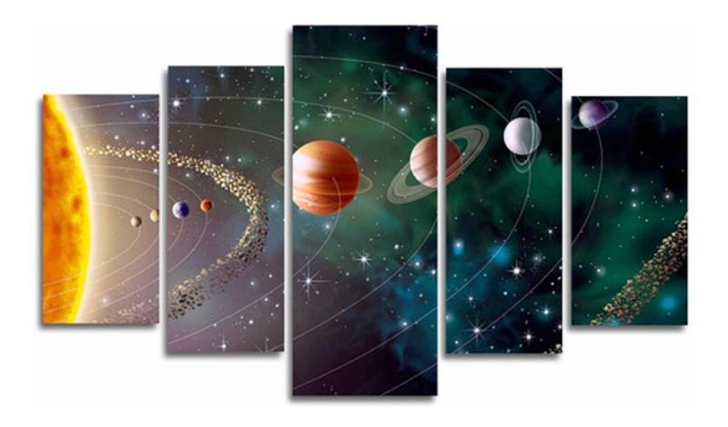 Imagem de Quadro Sistema Solar Planetas Decorativo Nerd Ciência Quarto