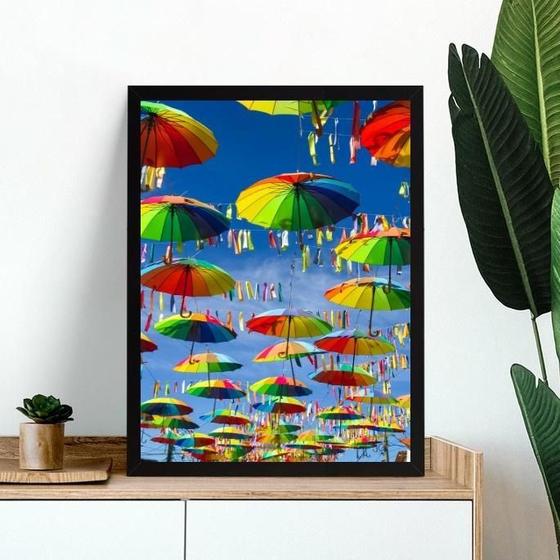 Imagem de Quadro Sombrinhas De Frevo Recife 45X34Cm - Com Vidro