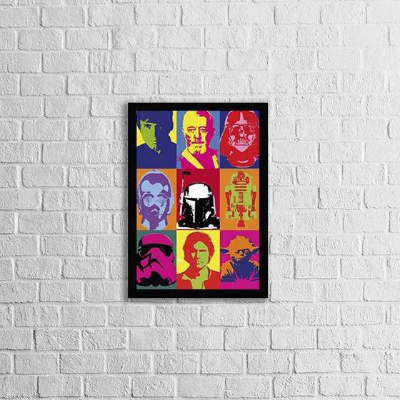 Imagem de Quadro Star Wars Pop Art 24x18cm