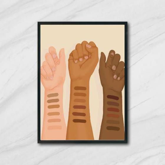 Imagem de Quadro Stop Racism 33x24cm - com vidro