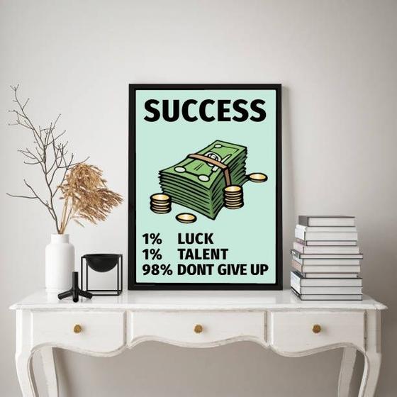 Imagem de Quadro Sucesso  Sr. Monopoly 45x34cm - com vidro