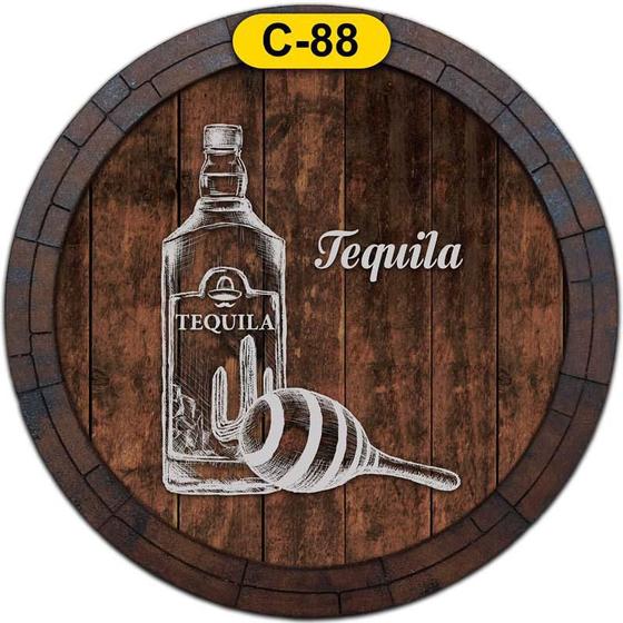 Imagem de Quadro Tampa De Barril Bebida Tequila C-88