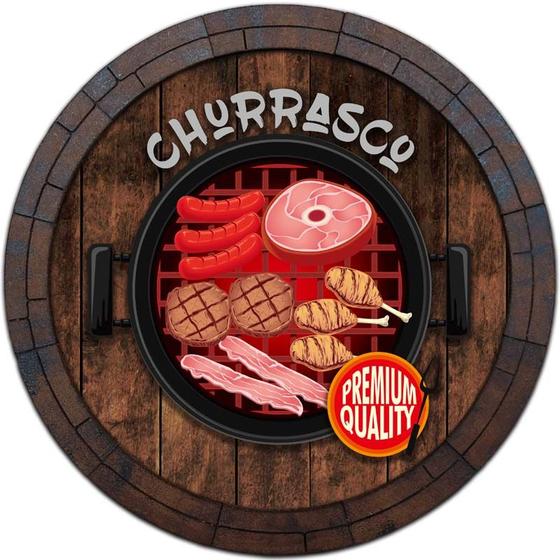 Imagem de Quadro Tampa de Barril Cerveja Whisky - Churrasco