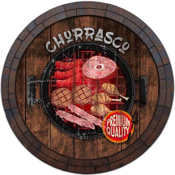 Imagem de Quadro Tampa de Barril Vintage Cerveja Whisky Churrasco