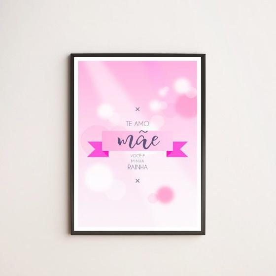 Imagem de Quadro Te Amo Mãe, Você é Minha Rainha 24x18cm