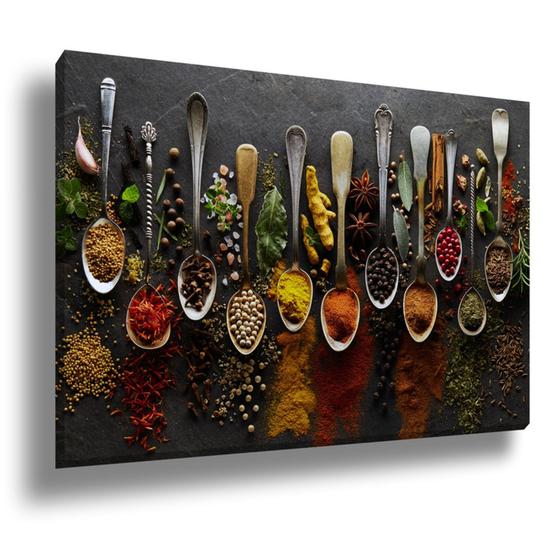 Quadro Tela Canvas Grande Decorativo Cozinha Temperos 90x60 Menor preço em Quadro Tela Canvas Grande Decorativo Cozinha Temperos 90x60