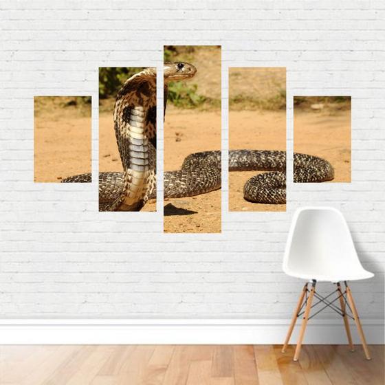 Imagem de Quadro tela Canvas  Naja Serpente Cobra Peçonhenta 110x65