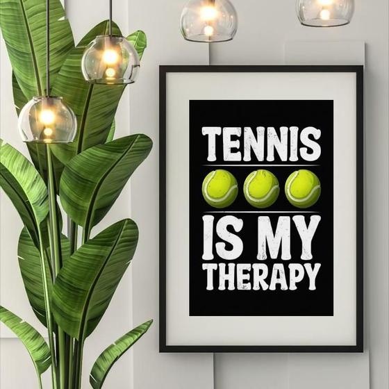 Imagem de Quadro Tennis Is My Therapy - 60X48Cm