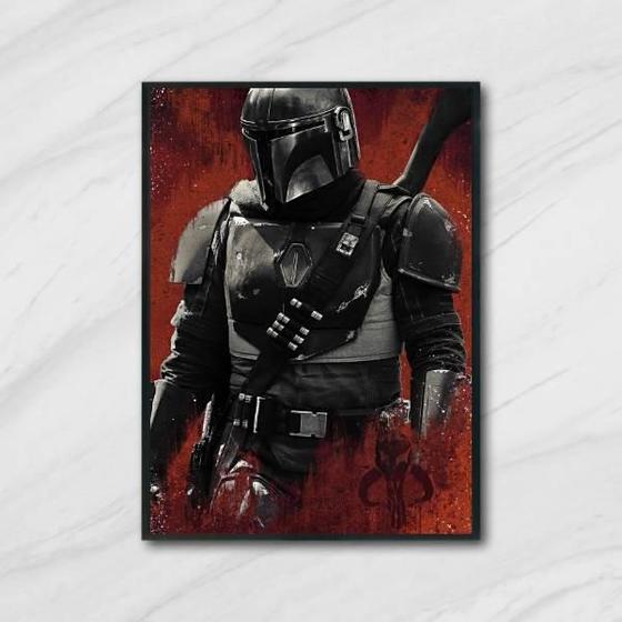 Imagem de Quadro The Mandalorian Star Wars 24X18Cm