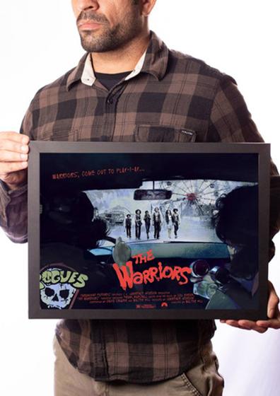 Imagem de Quadro The Warriors Filme Cult Gangue Arte Poster Na Moldura