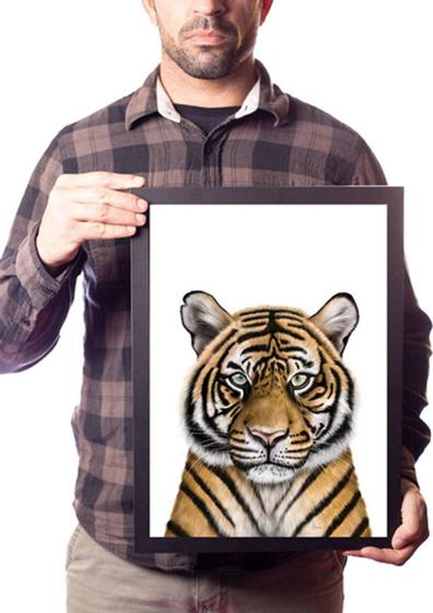 Imagem de Quadro Tigre Arte Decoração Quarto Safari