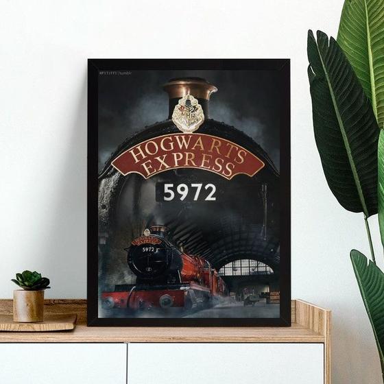 Imagem de Quadro Trem Expresso De Hogwarts 45x34cm - com vidro