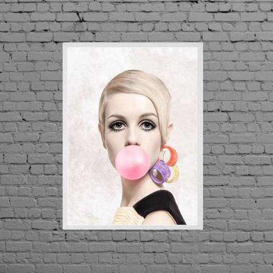 Imagem de Quadro Twiggy Bubble Gum 24x18cm - com vidro