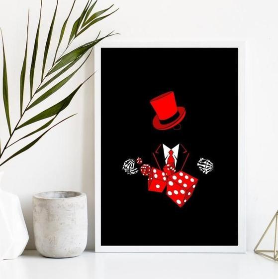 Imagem de Quadro Umbanda Zé Pelintra 33x24cm - Vidro e Moldura Preta