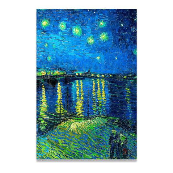 Imagem de Quadro Van Gogh Noite Estrelada Sobre o Rodano Arte Abstrata