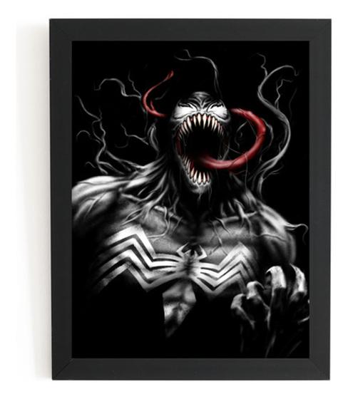 Imagem de Quadro Venom Vilão Homem Aranha Arte 42x29cm