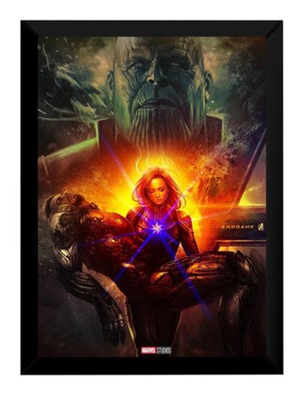 Imagem de Quadro Vingadores Arte Thanos Capitã Marvel Homem De Ferro