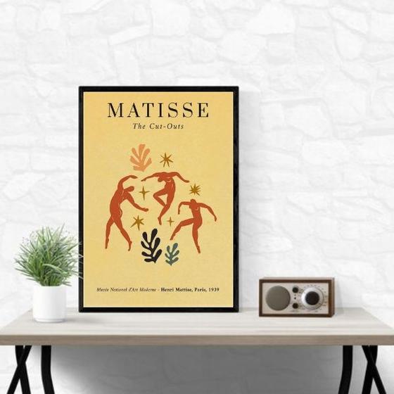 Imagem de Quadro Vintage Arte Matisse Kraft 24x18cm - com vidro