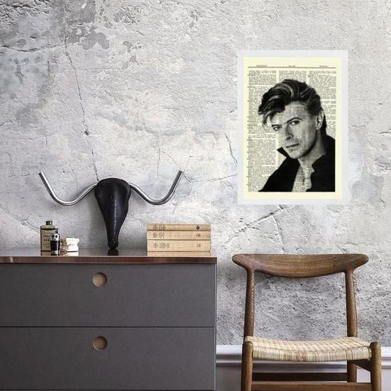 Imagem de Quadro Vintage David Bowie 24X18Cm