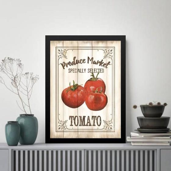 Imagem de Quadro Vintage Para Cozinha Tomate 45X34Cm