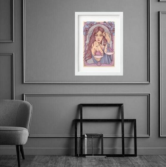 Imagem de Quadro Vintage Signo Libra - 60X48Cm