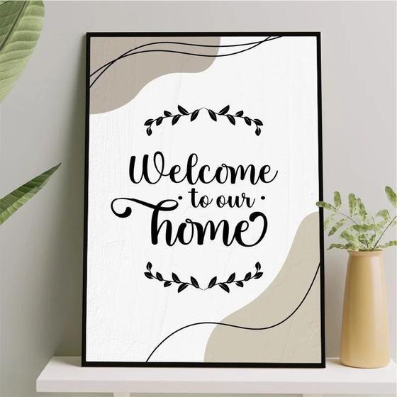 Imagem de Quadro Welcome To Our Home 45x34cm